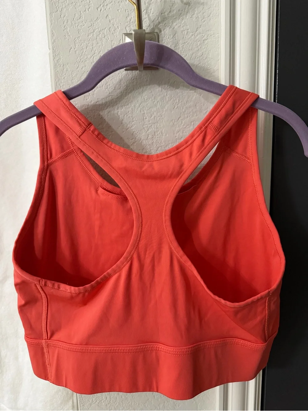 Nike Dri-FIT Racerback Medium Support Sports Bra Coral XL